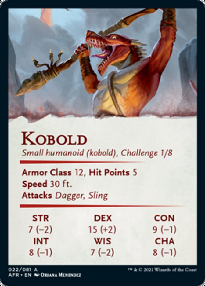 Kobold Art Card (Gold-Stamped Signature) [Dungeons & Dragons: Adventures in the Forgotten Realms Art Series] | GrognardGamesBatavia