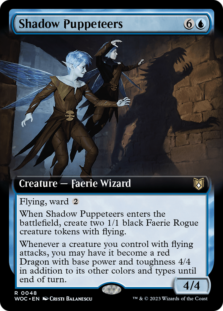 Shadow Puppeteers (Extended Art) [Wilds of Eldraine Commander] | GrognardGamesBatavia