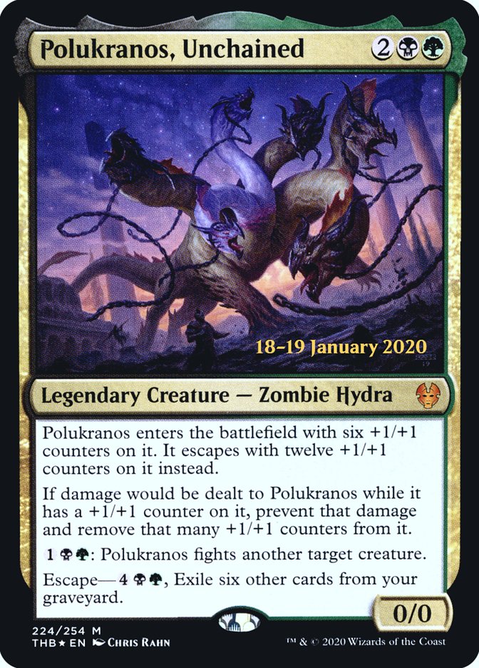 Polukranos, Unchained [Theros Beyond Death Prerelease Promos] | GrognardGamesBatavia