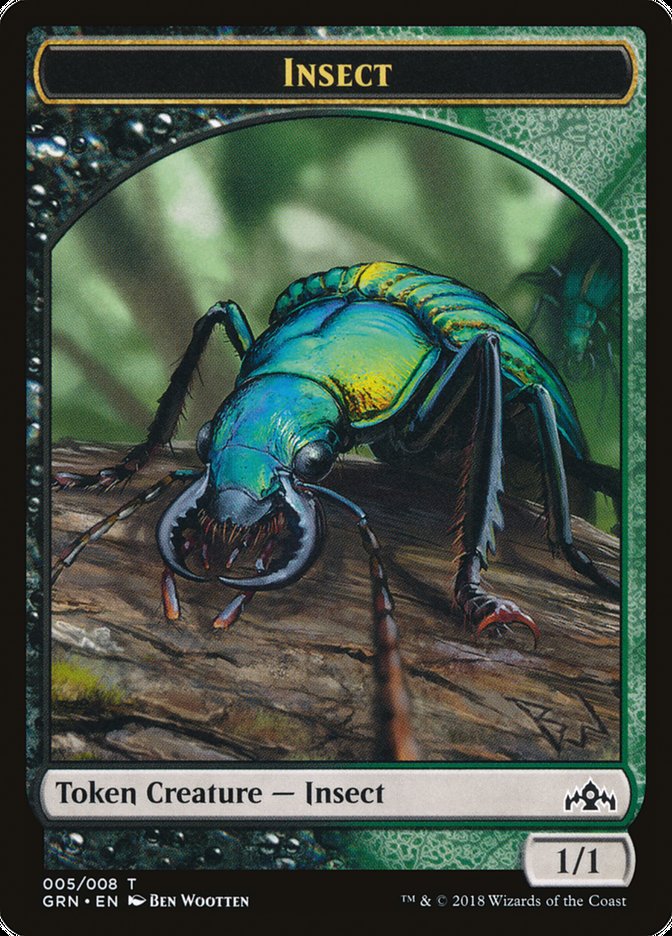 Saproling // Insect Double-Sided Token [Guilds of Ravnica Guild Kit Tokens] | GrognardGamesBatavia