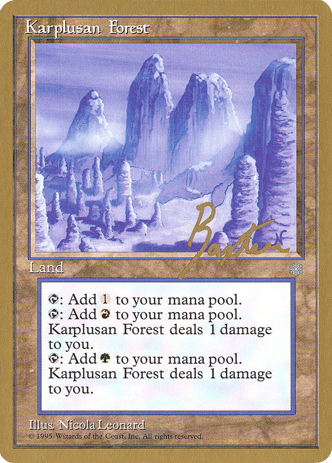 Karplusan Forest (George Baxter) [Pro Tour Collector Set] | GrognardGamesBatavia