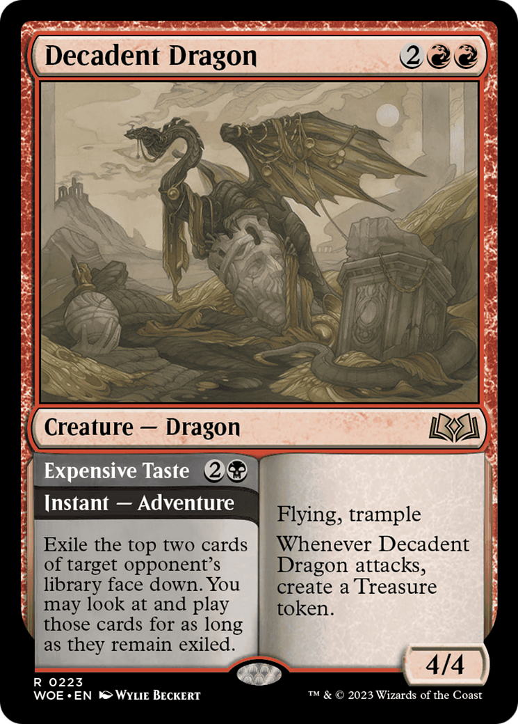 Decadent Dragon // Expensive Taste [Wilds of Eldraine] | GrognardGamesBatavia