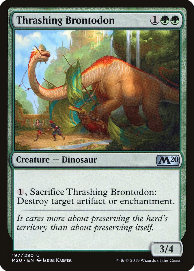 Thrashing Brontodon [Core Set 2020] | GrognardGamesBatavia