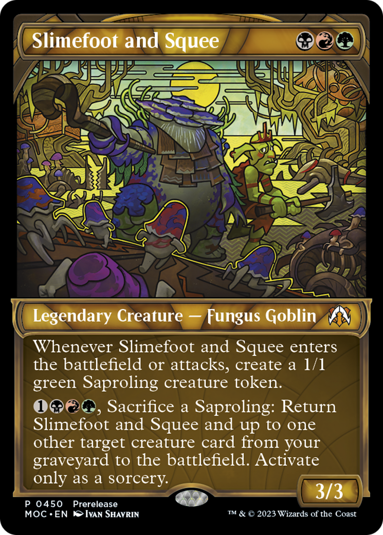 Slimefoot and Squee (Showcase Planar Booster Fun) [March of the Machine Commander Prerelease Promos] | GrognardGamesBatavia