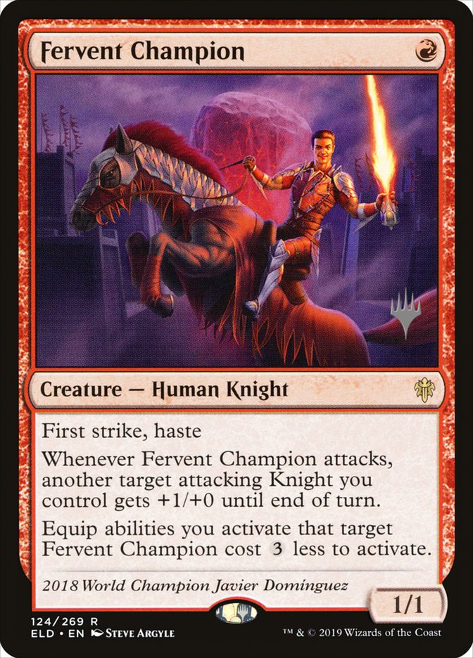 Fervent Champion (Promo Pack) [Throne of Eldraine Promos] | GrognardGamesBatavia