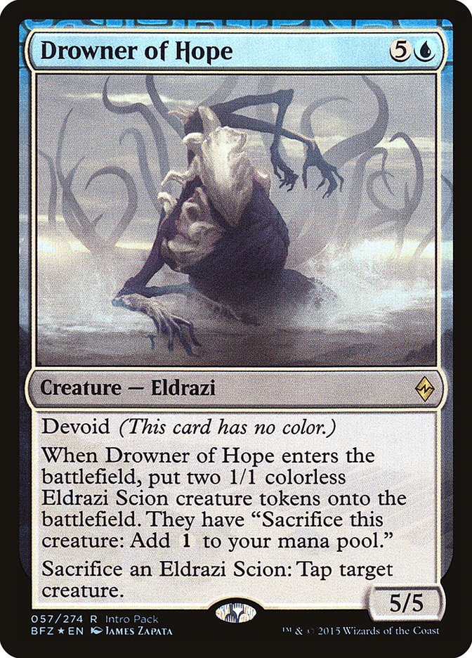 Drowner of Hope (Intro Pack) [Battle for Zendikar Promos] | GrognardGamesBatavia