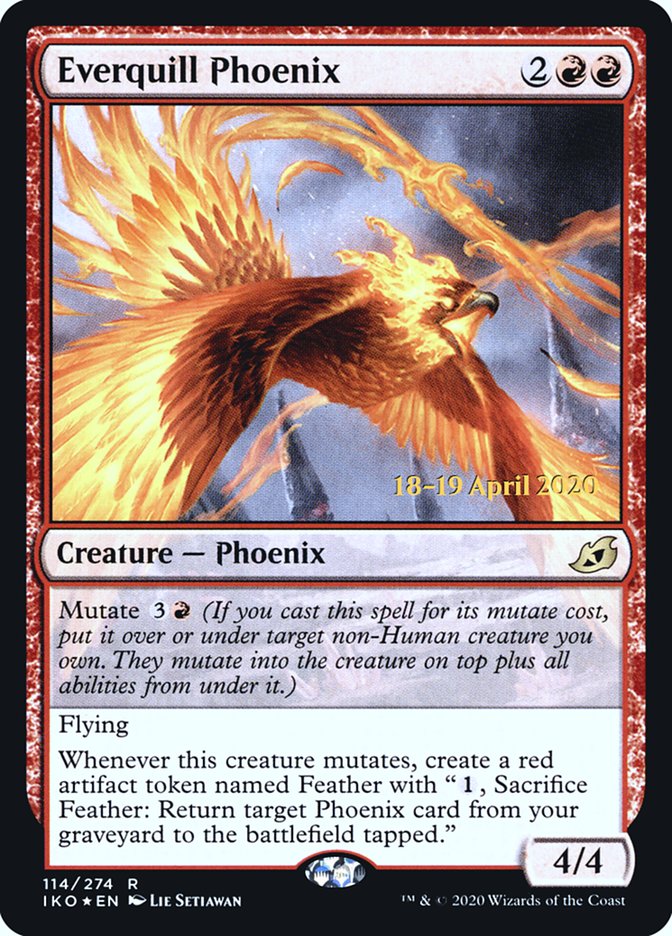 Everquill Phoenix [Ikoria: Lair of Behemoths Prerelease Promos] | GrognardGamesBatavia