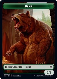 Bear // Food (16) Double-Sided Token [Throne of Eldraine Tokens] | GrognardGamesBatavia