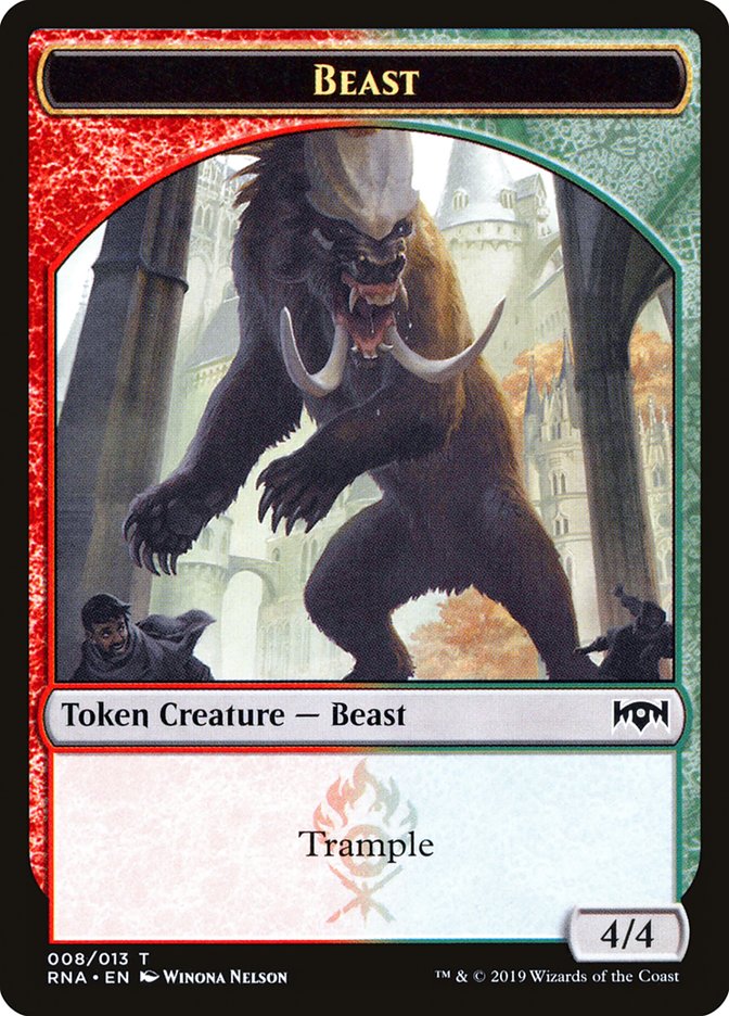 Beast Token [Ravnica Allegiance Tokens] | GrognardGamesBatavia