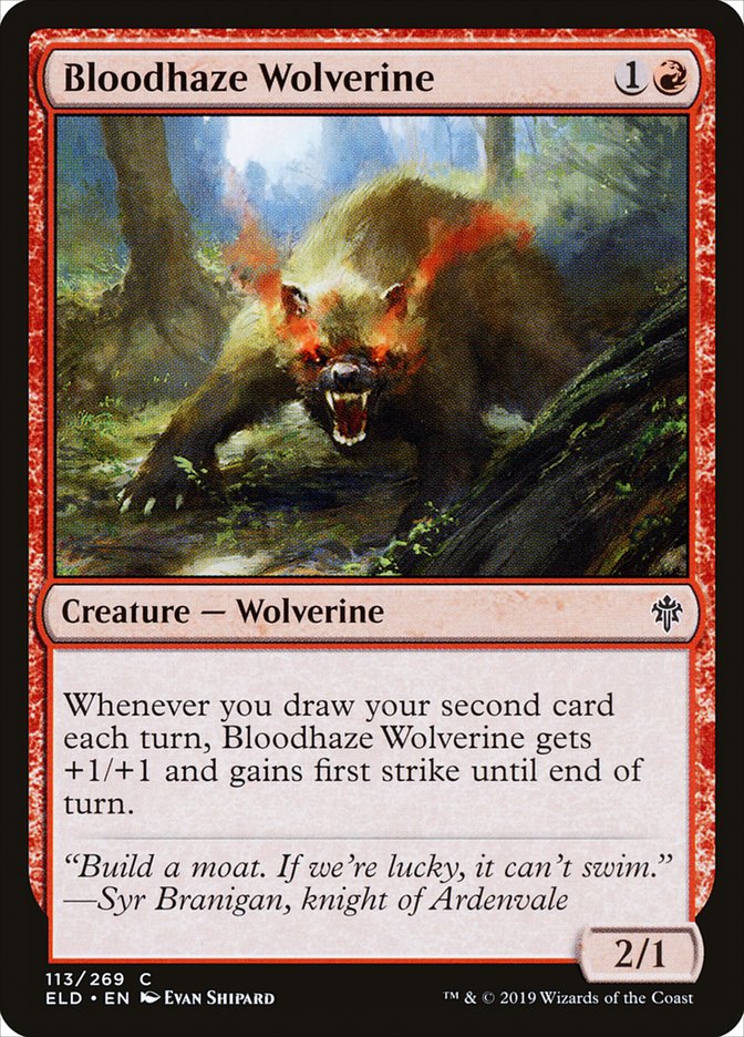 Bloodhaze Wolverine [Throne of Eldraine] | GrognardGamesBatavia