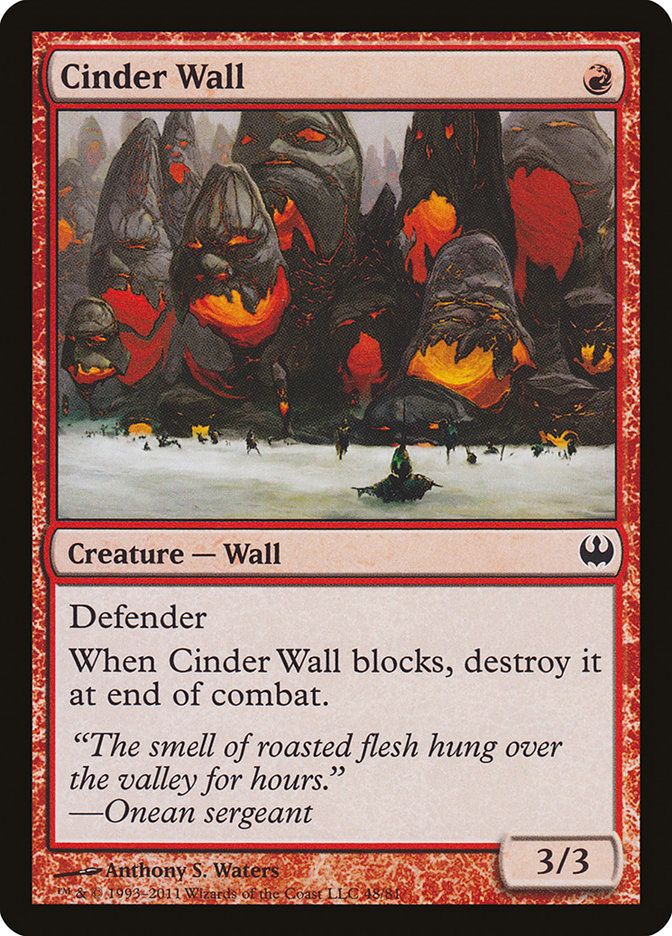 Cinder Wall [Duel Decks: Knights vs. Dragons] | GrognardGamesBatavia