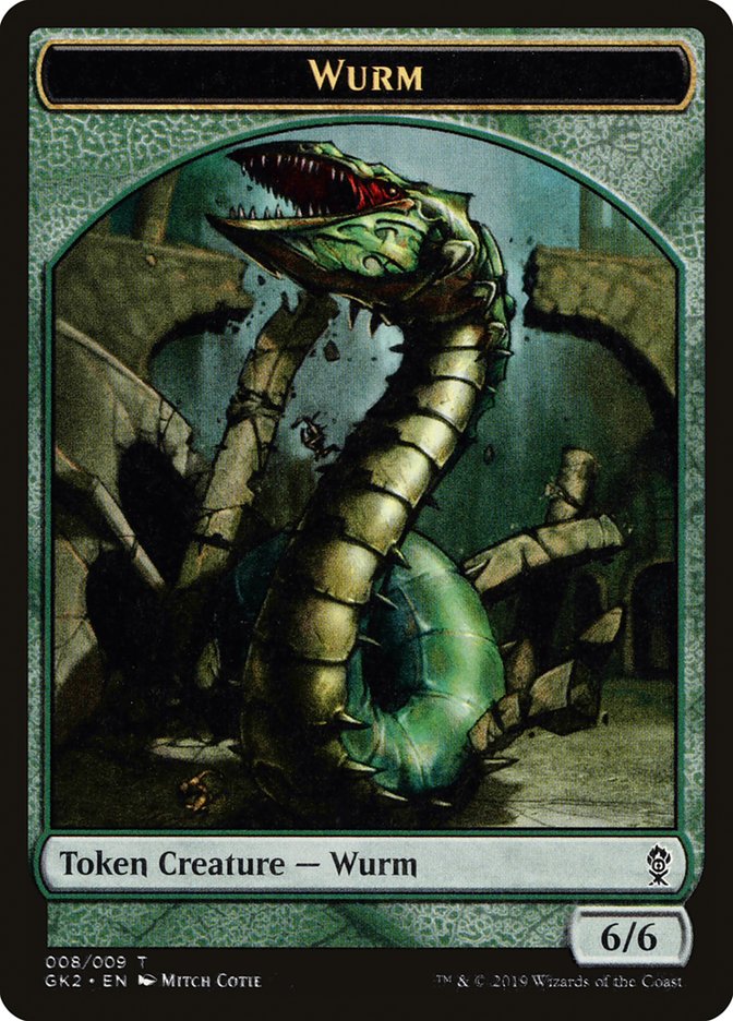 Saproling // Wurm Double-Sided Token [Ravnica Allegiance Guild Kit Tokens] | GrognardGamesBatavia