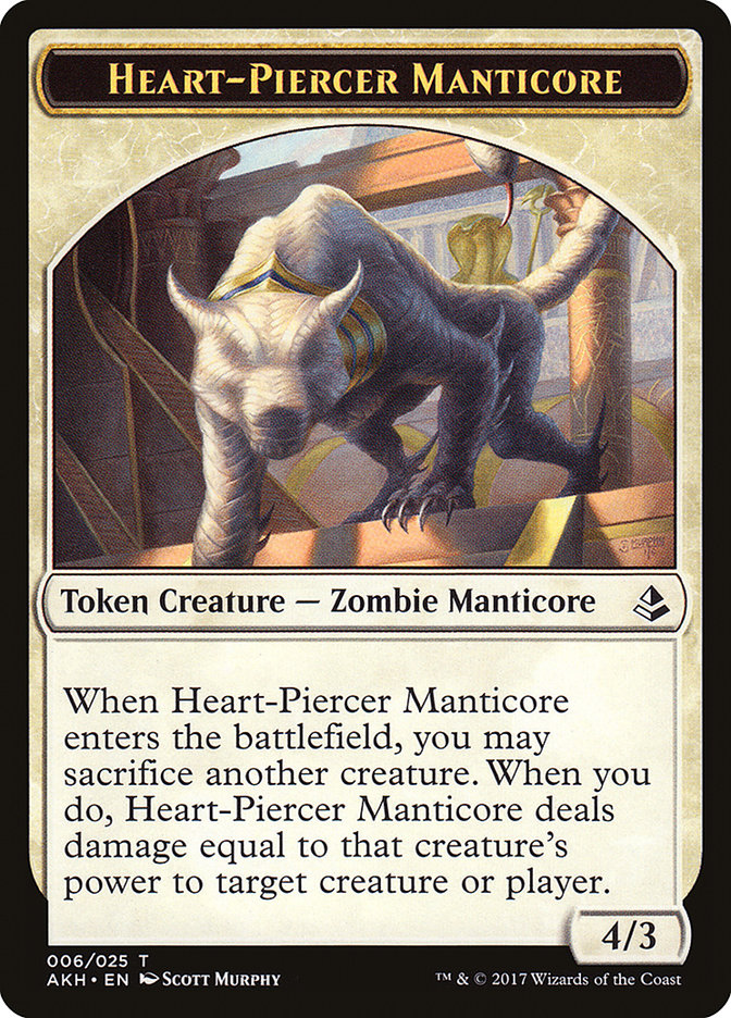 Heart-Piercer Manticore Token [Amonkhet Tokens] | GrognardGamesBatavia