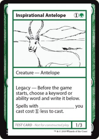 Inspirational Antelope (2021 Edition) [Mystery Booster Playtest Cards] | GrognardGamesBatavia