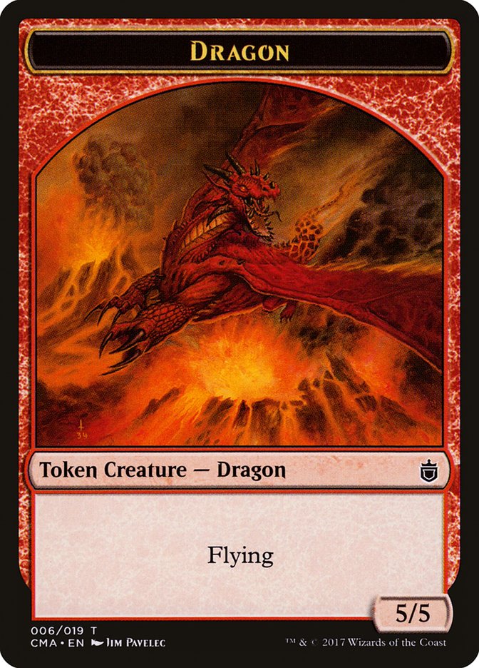 Dragon Token [Commander Anthology Tokens] | GrognardGamesBatavia