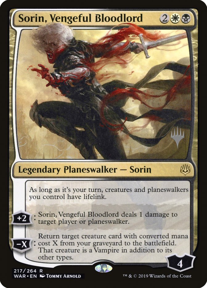 Sorin, Vengeful Bloodlord (Promo Pack) [War of the Spark Promos] | GrognardGamesBatavia