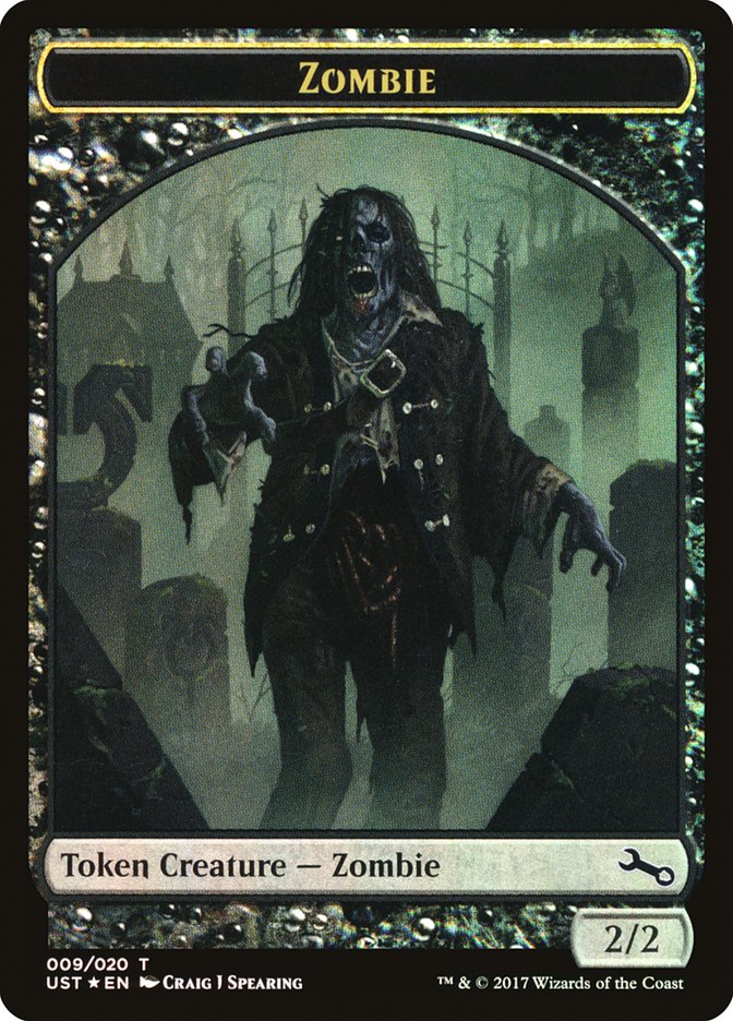 Zombie // Zombie Double-Sided Token [Unstable Tokens] | GrognardGamesBatavia