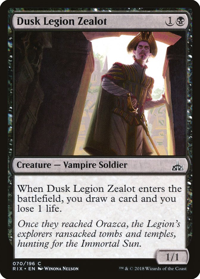 Dusk Legion Zealot [Rivals of Ixalan] | GrognardGamesBatavia