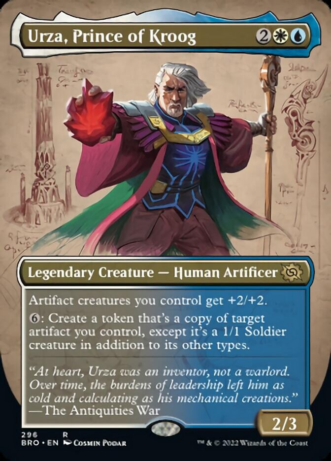 Urza, Prince of Kroog (Borderless Alternate Art) [The Brothers' War] | GrognardGamesBatavia