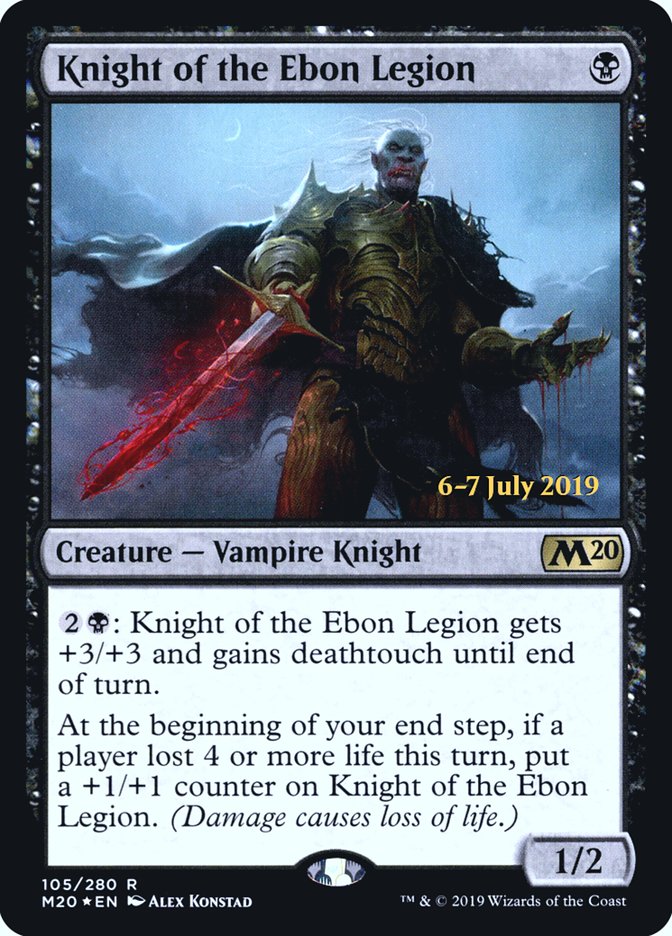 Knight of the Ebon Legion [Core Set 2020 Prerelease Promos] | GrognardGamesBatavia