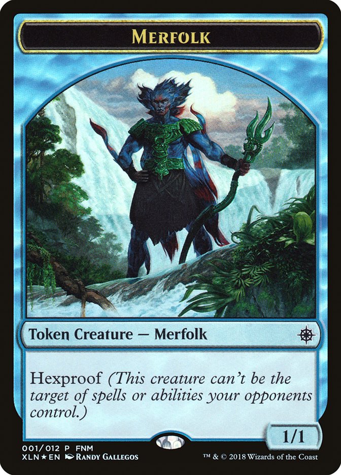 Merfolk // Treasure Double-Sided Token [Friday Night Magic 2018] | GrognardGamesBatavia