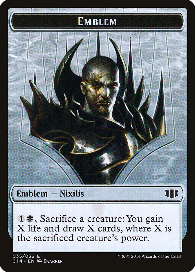 Ob Nixilis of the Black Oath Emblem // Zombie (016/036) Double-Sided Token [Commander 2014 Tokens] | GrognardGamesBatavia