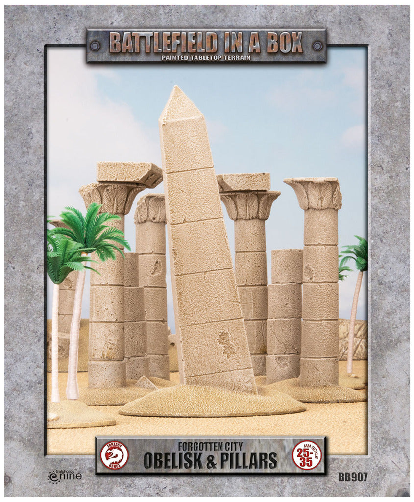 BB907 Forgotten City - Obelisk & Pillars | GrognardGamesBatavia