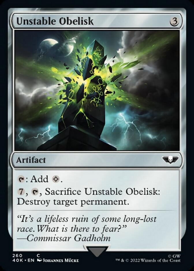 Unstable Obelisk (Surge Foil) [Universes Beyond: Warhammer 40,000] | GrognardGamesBatavia