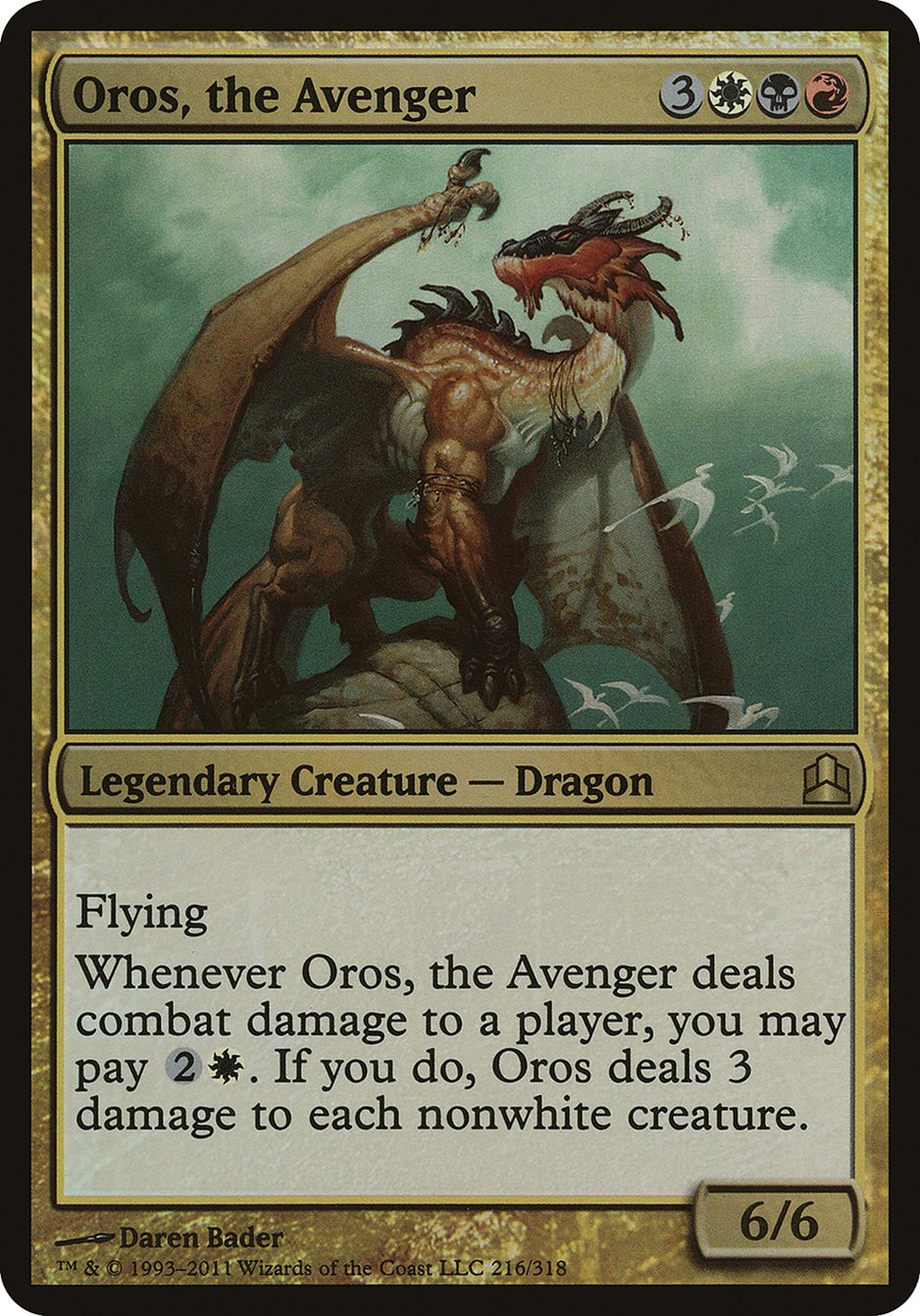 Oros, the Avenger (Oversized) [Commander 2011 Oversized] | GrognardGamesBatavia