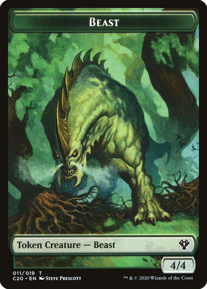 Bird Illusion // Beast (011) Double-Sided Token [Commander 2020 Tokens] | GrognardGamesBatavia