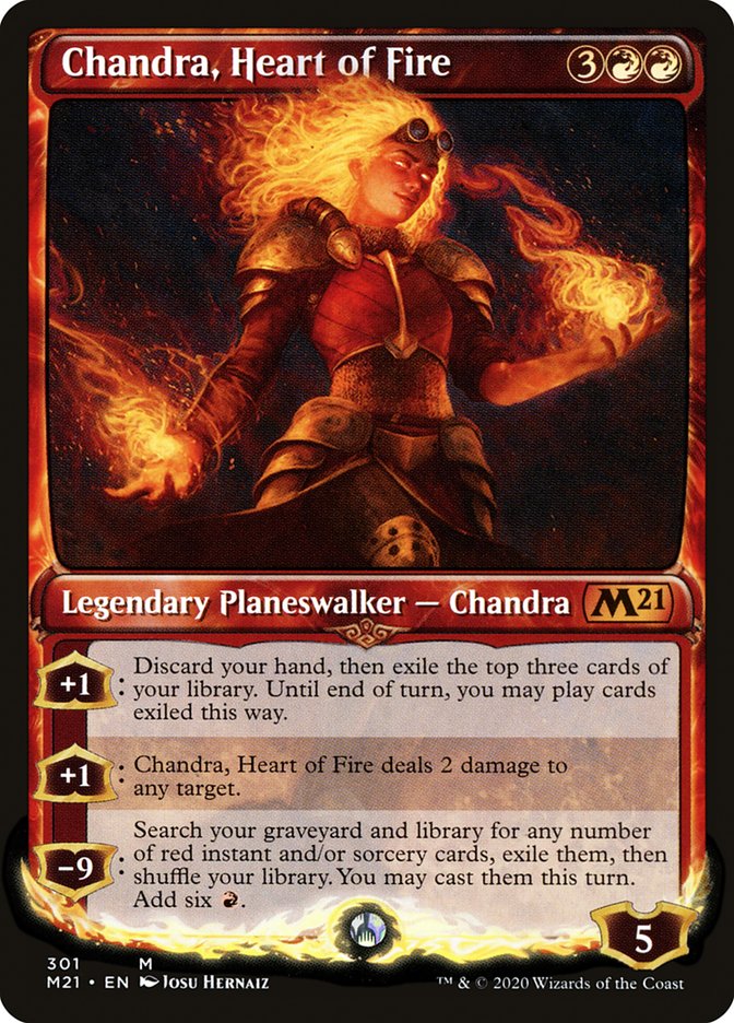 Chandra, Heart of Fire (Showcase) [Core Set 2021] | GrognardGamesBatavia