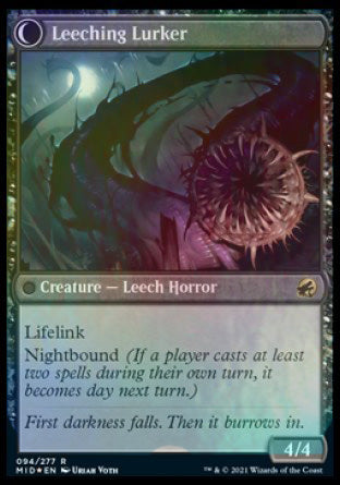 Curse of Leeches // Leeching Lurker [Innistrad: Midnight Hunt Prerelease Promos] | GrognardGamesBatavia