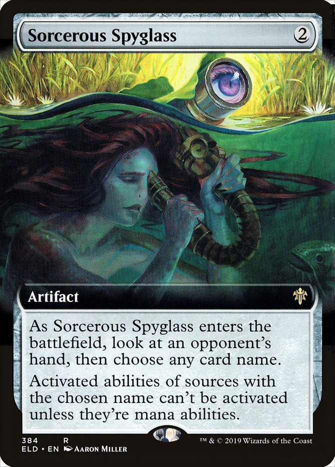 Sorcerous Spyglass (Extended Art) [Throne of Eldraine] | GrognardGamesBatavia