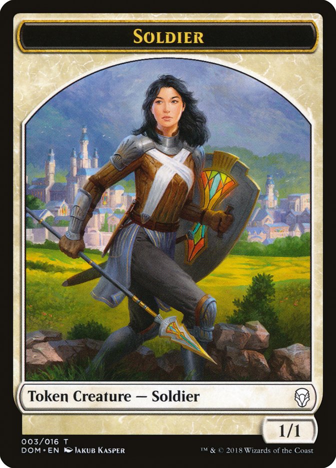 Soldier Token [Dominaria Tokens] | GrognardGamesBatavia