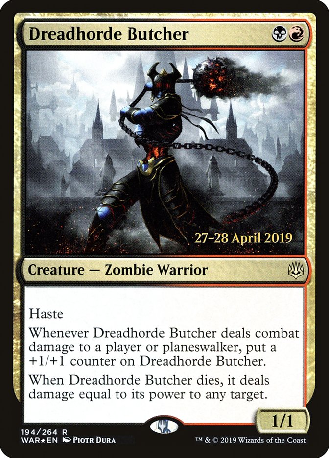 Dreadhorde Butcher [War of the Spark Prerelease Promos] | GrognardGamesBatavia