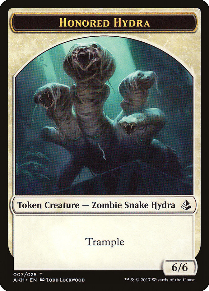 Honored Hydra // Warrior Double-Sided Token [Amonkhet Tokens] | GrognardGamesBatavia