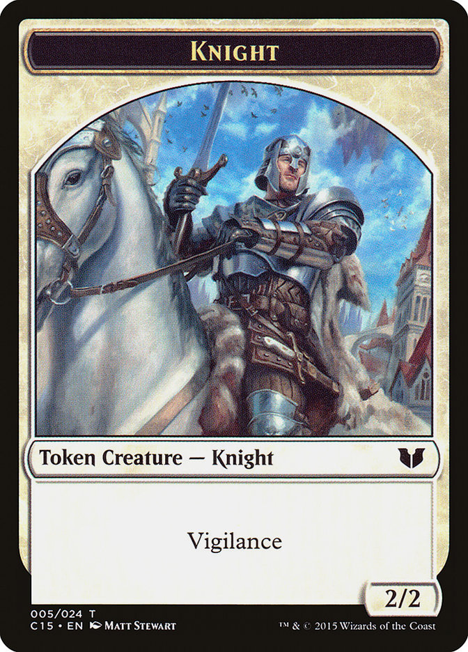 Angel // Knight (005) Double-Sided Token [Commander 2015 Tokens] | GrognardGamesBatavia