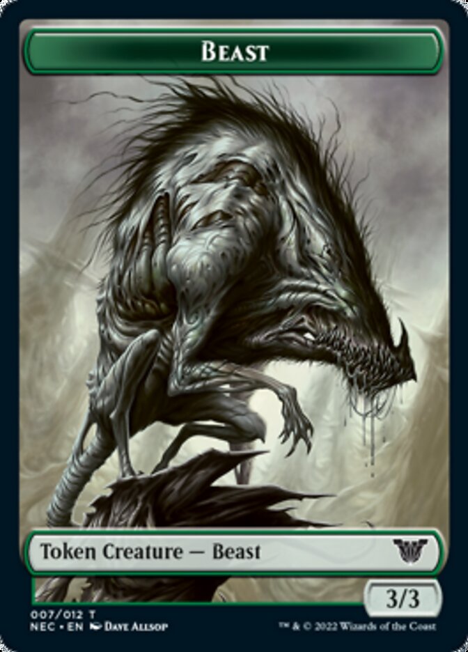Beast // Treasure Double-Sided Token [Kamigawa: Neon Dynasty Commander Tokens] | GrognardGamesBatavia