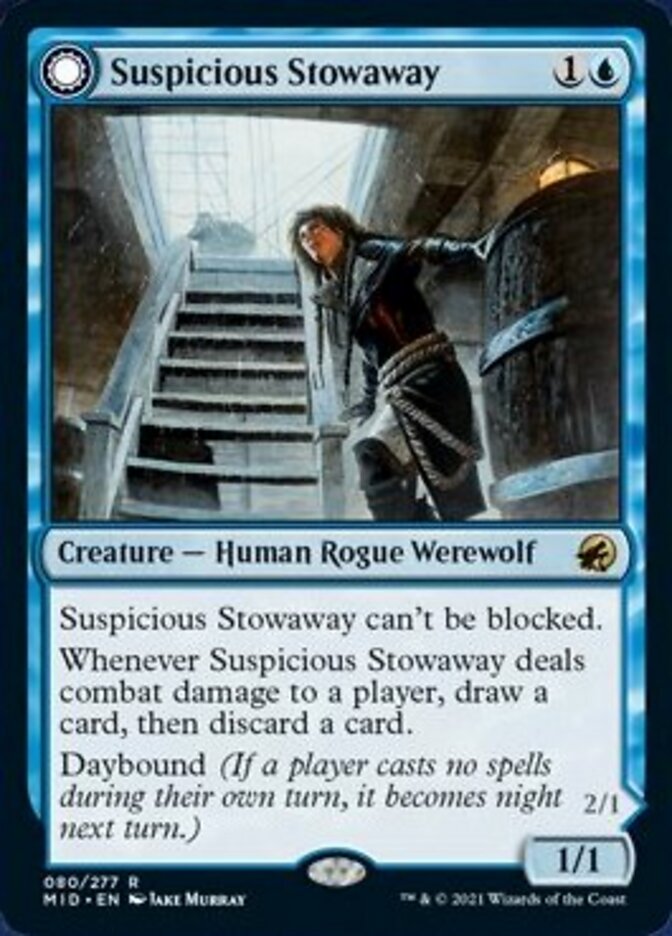 Suspicious Stowaway // Seafaring Werewolf [Innistrad: Midnight Hunt] | GrognardGamesBatavia