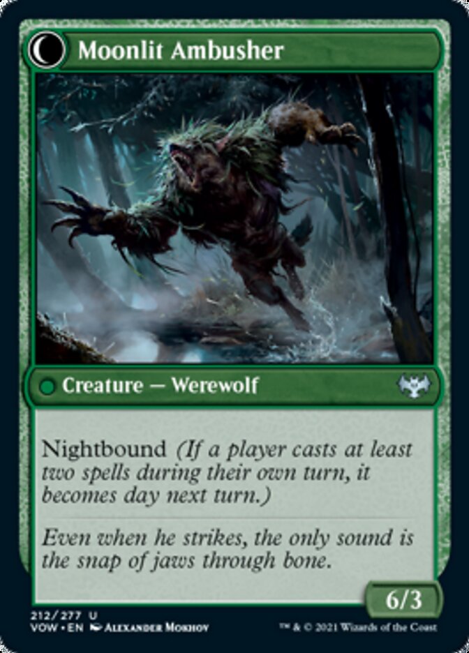 Oakshade Stalker // Moonlit Ambusher [Innistrad: Crimson Vow] | GrognardGamesBatavia