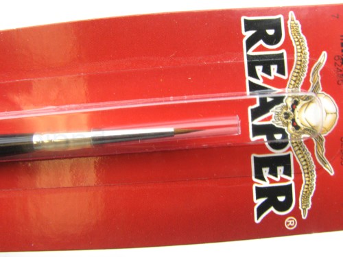 Reaper 08605 Super Detail Brush No 10/0 Round Paint Brush Kolinsky Sable Master Series | GrognardGamesBatavia