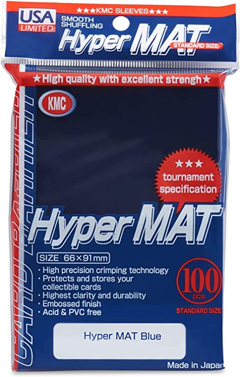 Hyper Mat Sleeves 100ct - Blue | GrognardGamesBatavia
