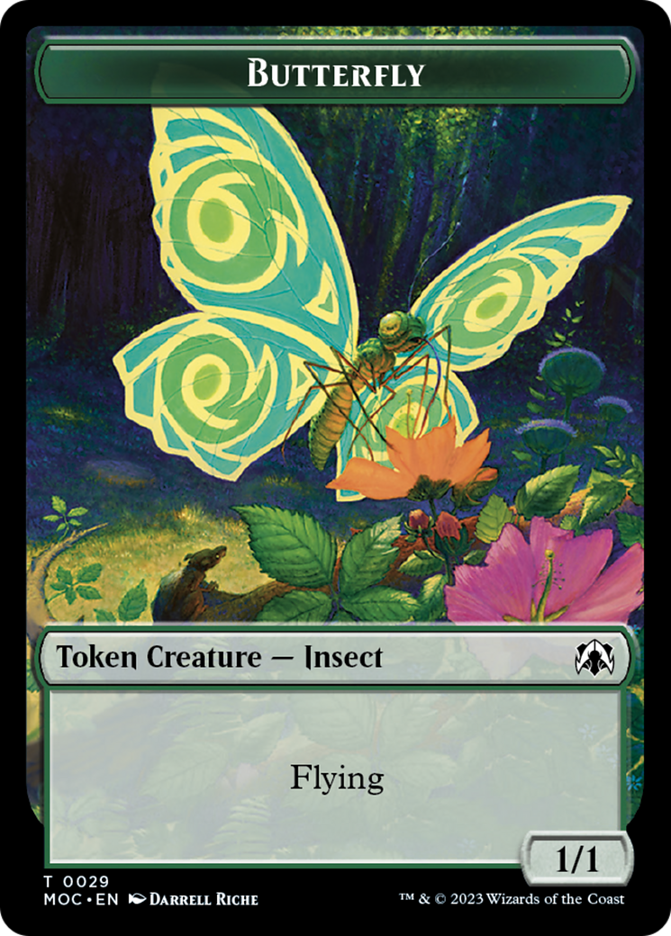 Butterfly // City's Blessing Double-Sided Token [March of the Machine Commander Tokens] | GrognardGamesBatavia