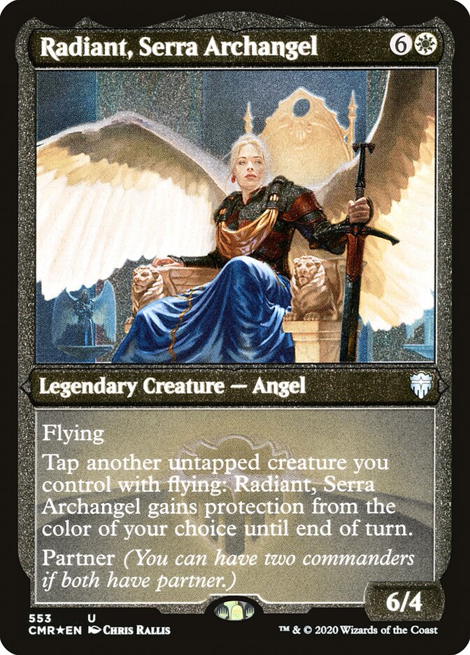 Radiant, Serra Archangel (Etched) [Commander Legends] | GrognardGamesBatavia