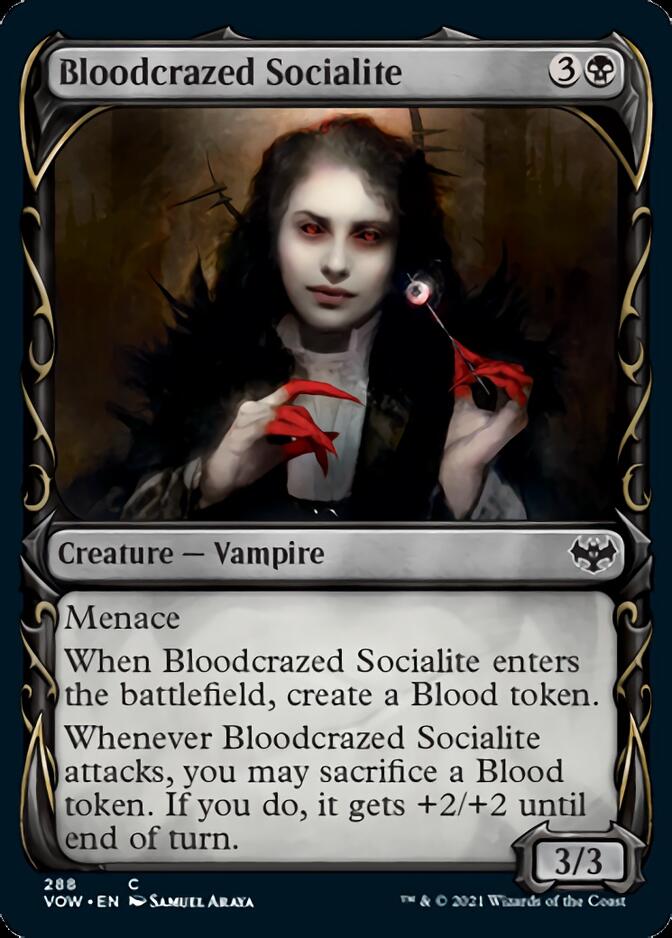 Bloodcrazed Socialite (Showcase Fang Frame) [Innistrad: Crimson Vow] | GrognardGamesBatavia