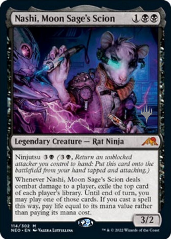 Nashi, Moon Sage's Scion (Promo Pack) [Kamigawa: Neon Dynasty Promos] | GrognardGamesBatavia