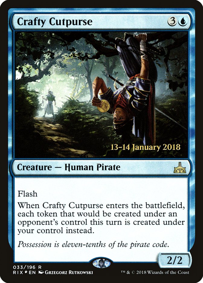 Crafty Cutpurse [Rivals of Ixalan Prerelease Promos] | GrognardGamesBatavia