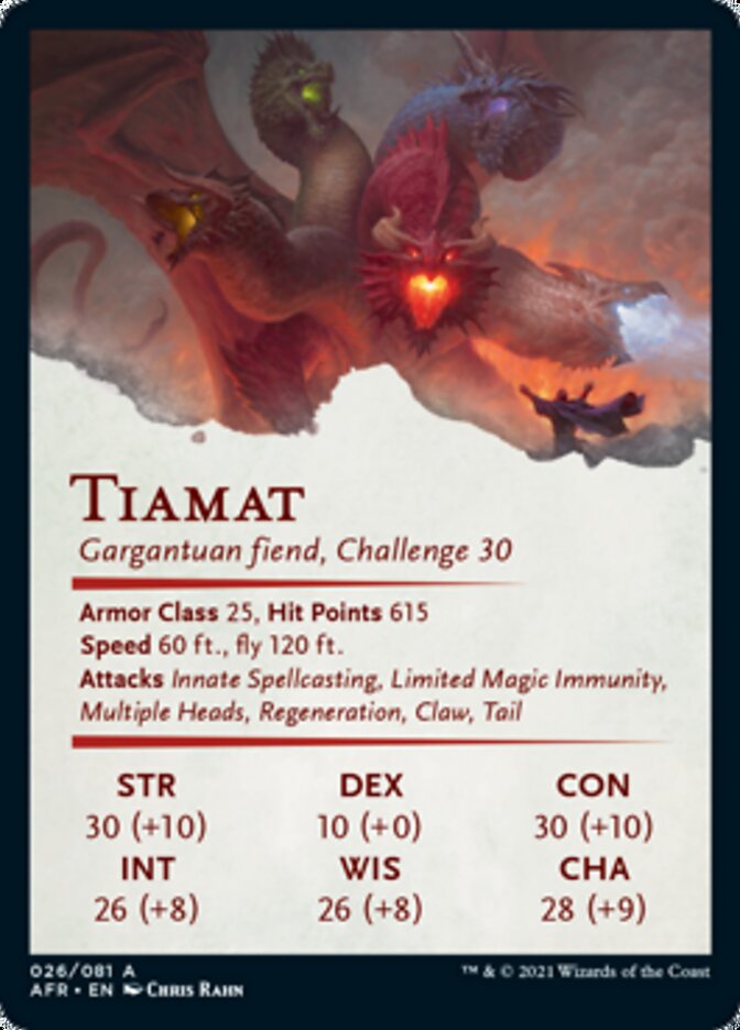 Tiamat Art Card [Dungeons & Dragons: Adventures in the Forgotten Realms Art Series] | GrognardGamesBatavia