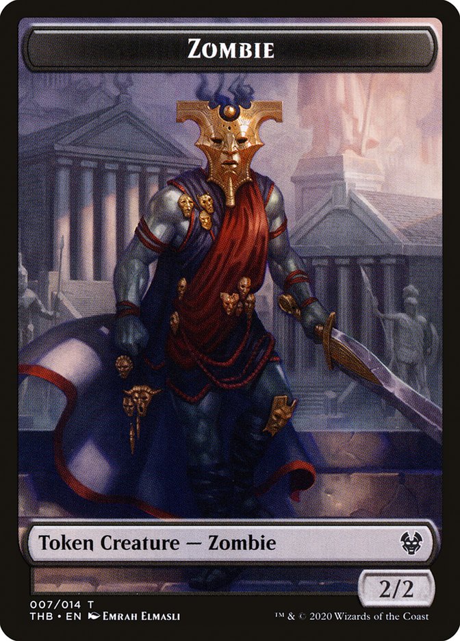 Human Soldier // Zombie Double-Sided Token [Theros Beyond Death Tokens] | GrognardGamesBatavia