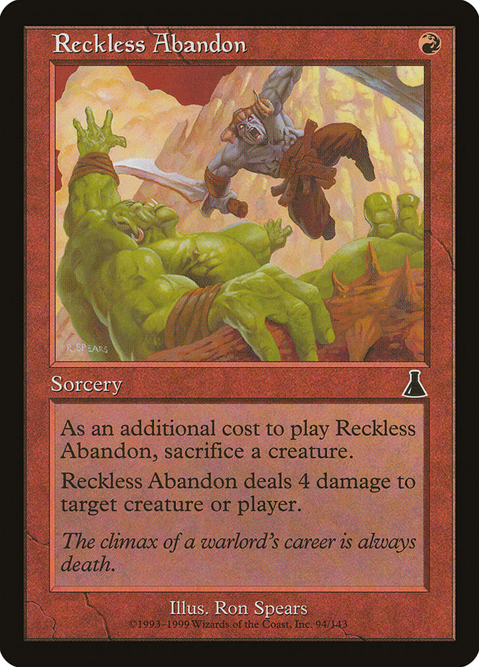 Reckless Abandon [Urza's Destiny] | GrognardGamesBatavia